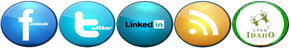 Idaho Wireless Broadband Internet Social Media Icon Links FaceBook Twitter LinkedIn RSS LinkIdaho